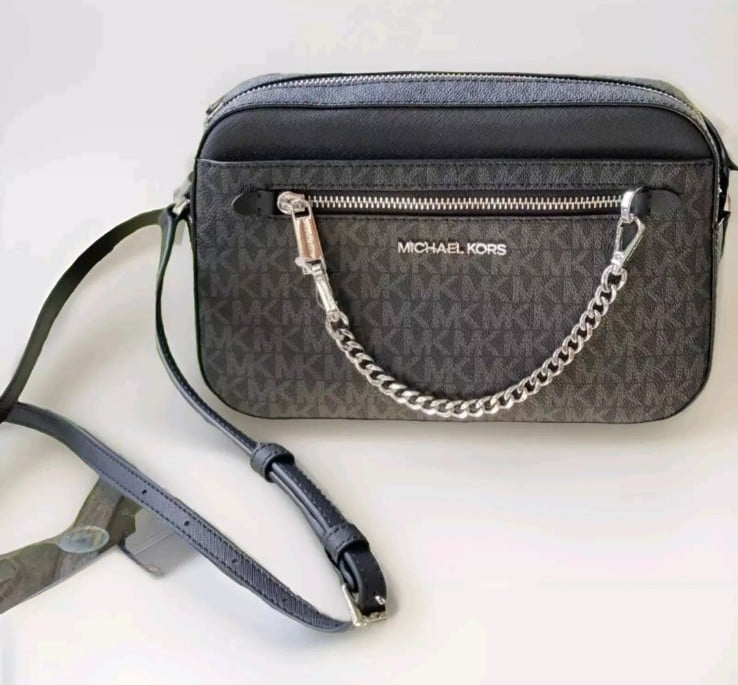 Michael Kors Jet Set PVC Leather Crossbody Bag Handbag Messenger Purse Shoulder