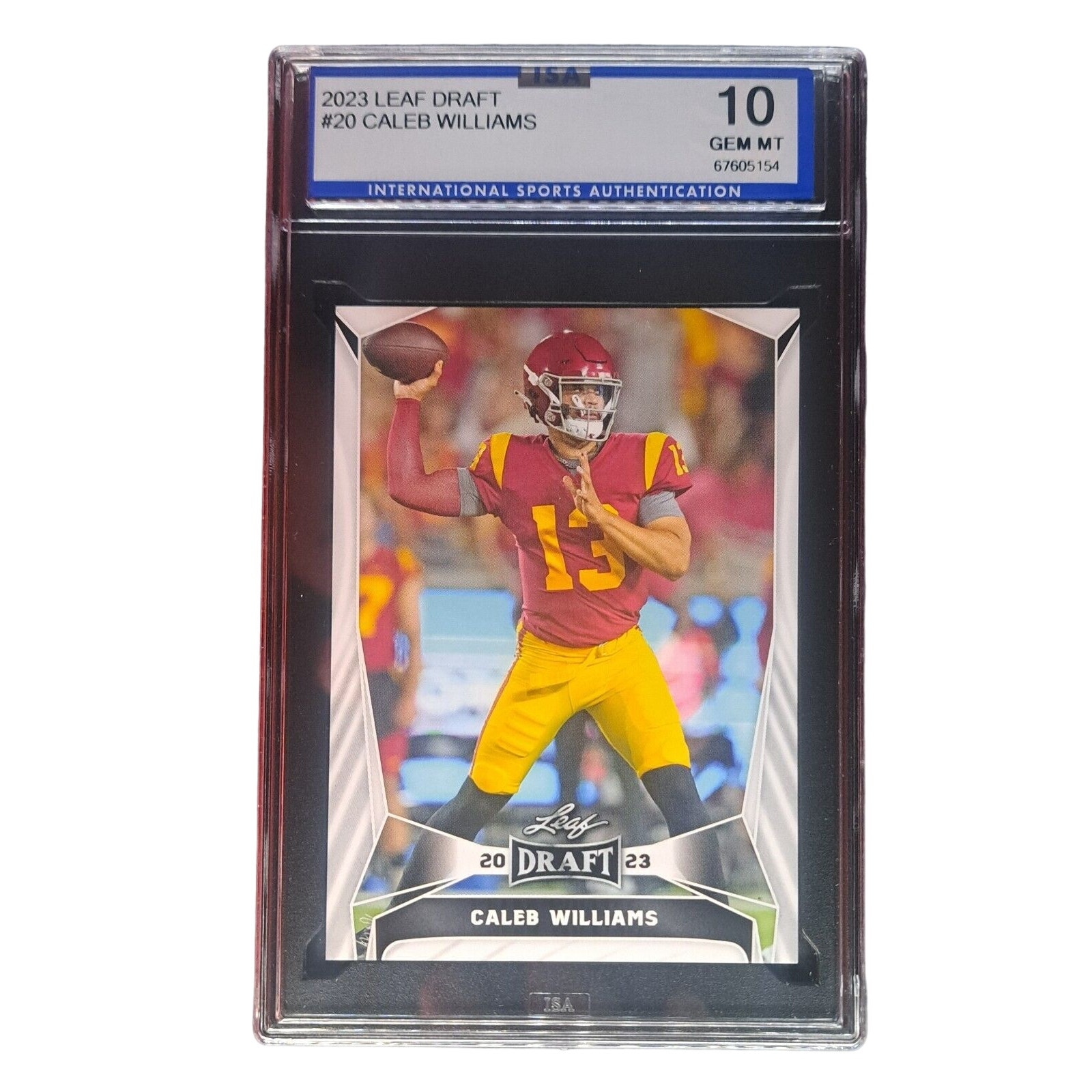 Caleb Williams 2023 Leaf Draft #20 RC (ISA 10)