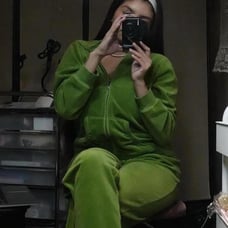 2000s green 2 piece tracksuit