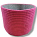 Muskhane Basket Made In Nepal Wool Felt Basket Canvas Basket Pink Excellent Used
