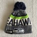 New Era NFL Seattle Seahawks Beanie Hat with Pompom