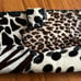 Animal print leather wallet