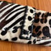 Animal print leather wallet