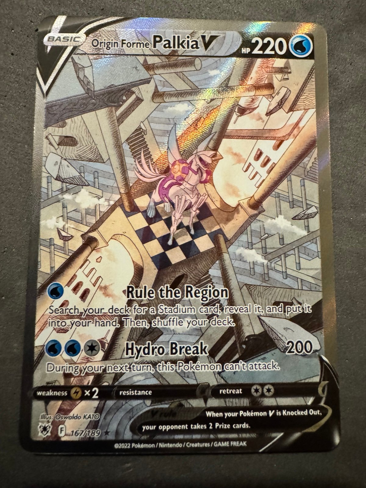 Origin Form Palkia Alt Art 167 Mint