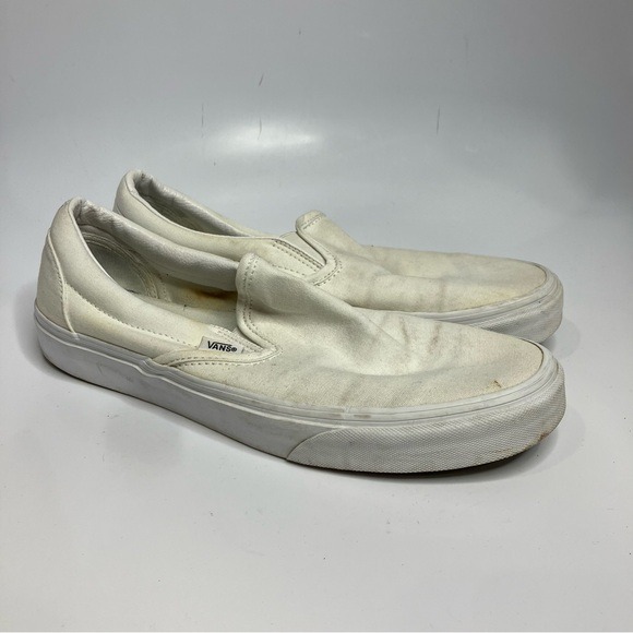 Vans slip on loafers all white size 11