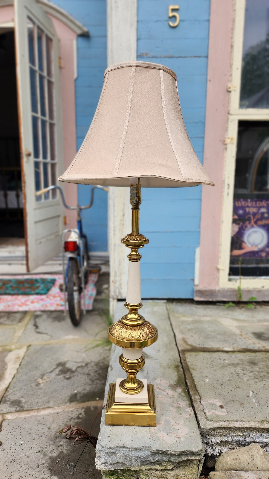 Vintage Mid Century Brass Stiffel Table Lamp Pair