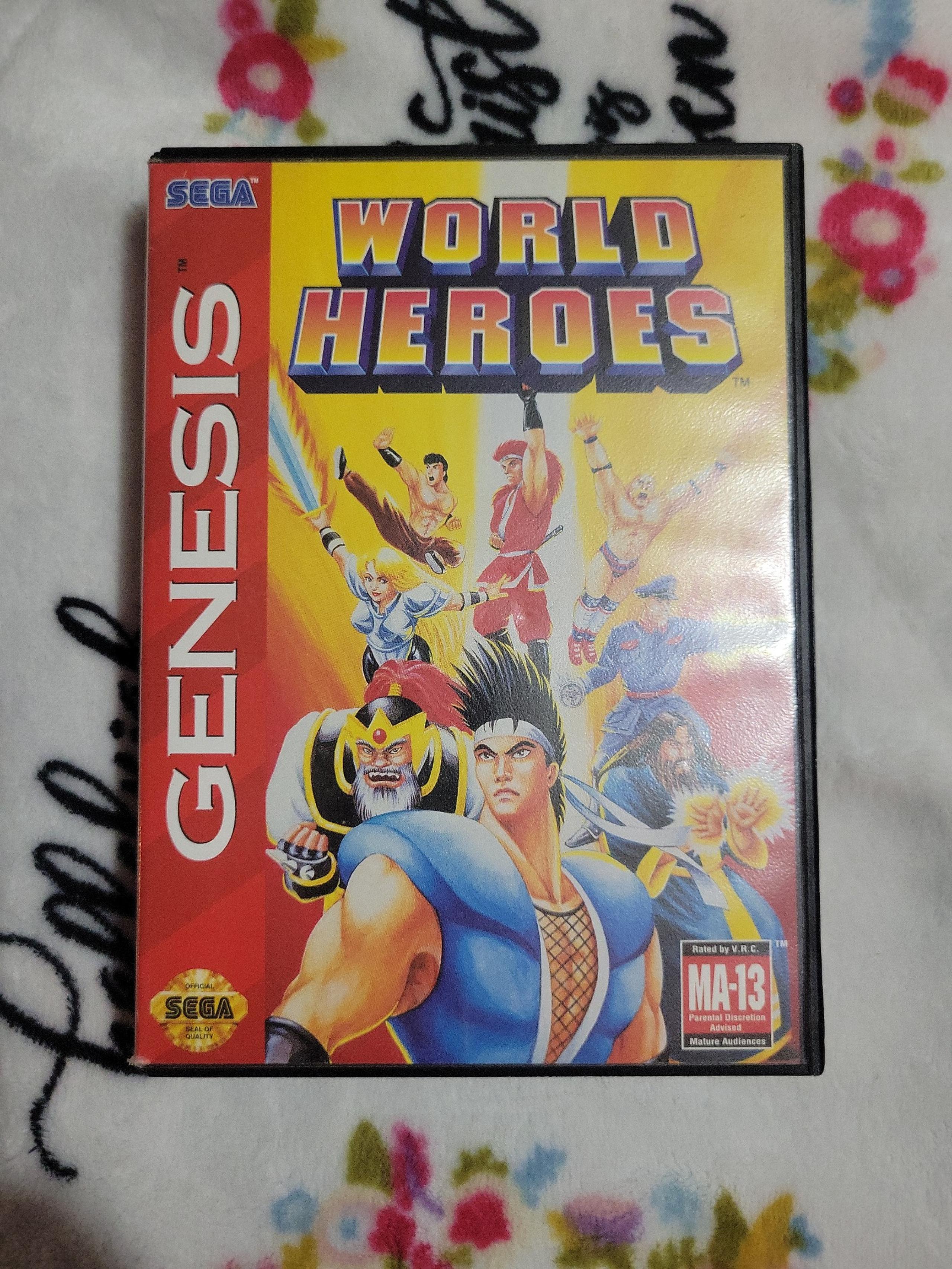 Sega World of Heros Game Case. CASE ONLY. In Great Condition. Lot  #SEGA11
