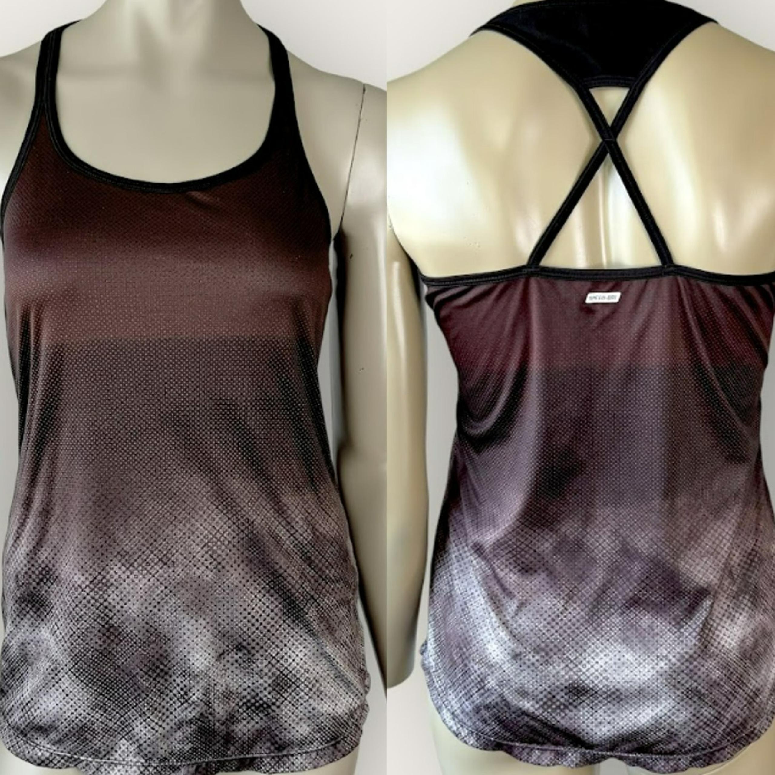 Spalding Activewear Speed Dri Racerback Tank Top Women Size S/P Ombre Brown