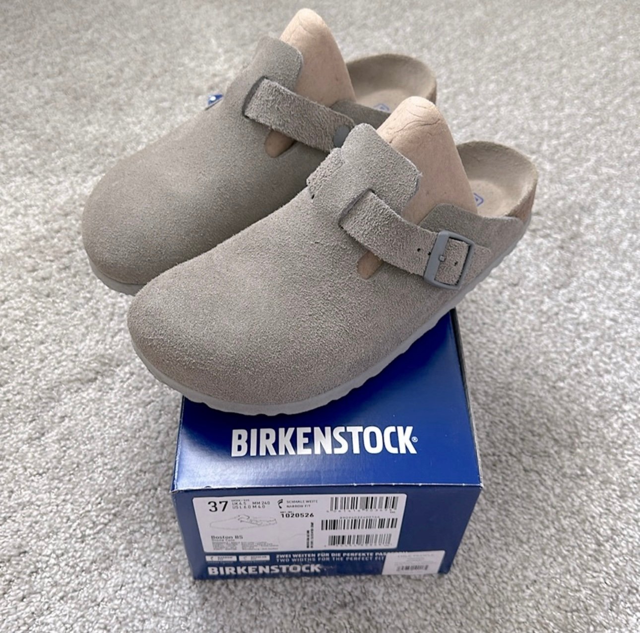 Birkenstock Boston Stone Coin Suede