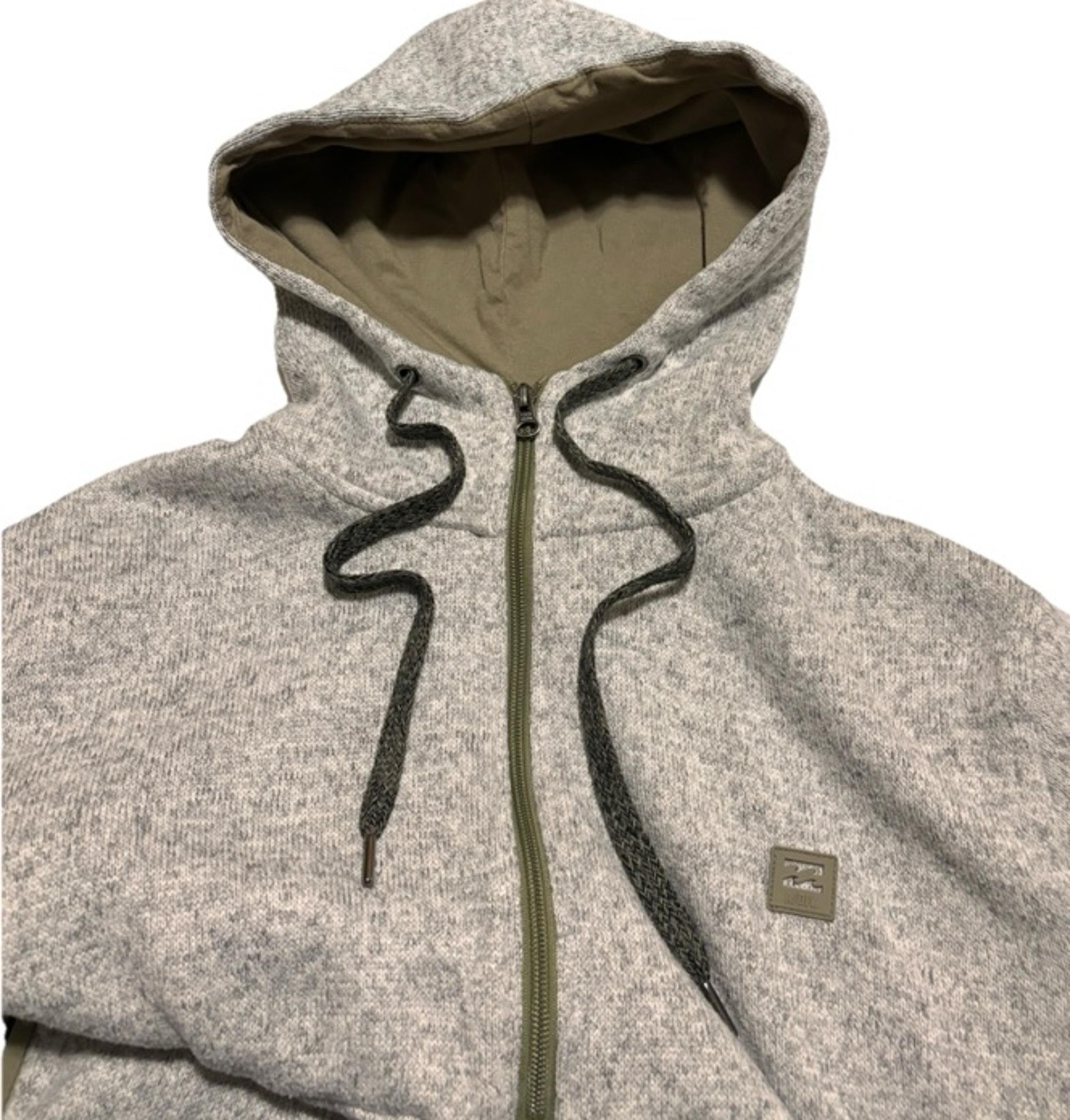 Billabong, Hooded Fleece Jacket, Men's Jackets, Swim, Grey Long Sleeve, Size M