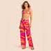 NEW Trina Turk Pants Vivid Vista Swim Coverup Wide Leg Retro Pull On Womems M