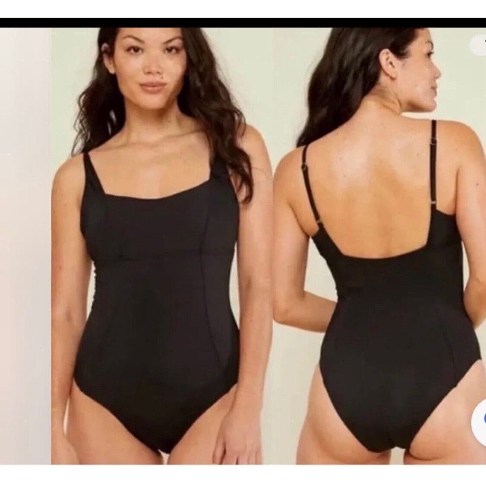 ANDIE SWIM The Havana one piece Square Neck Swimsuit Sz M IN BLACK NWT 112
