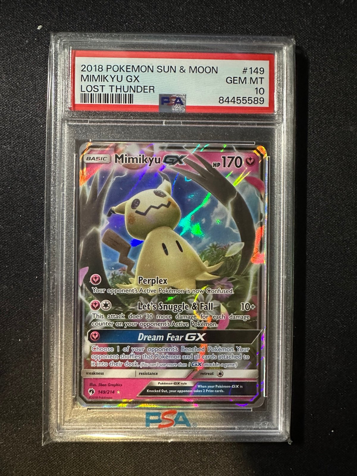Mimikyu GX Lost Thunder 149/214 psa 10