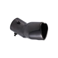 New Gunmetal Heart Shaped Stainless Steel Car Exhaust Pipe Muffler Tip Curved
