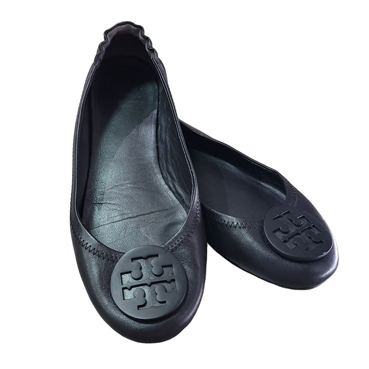 Tory Burch Women's Black Leather Ballet Flats size 7