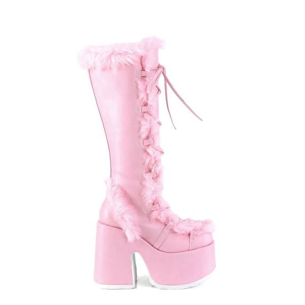 Demonia Camel-311 Knee High Boots