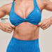 ADAPT X WHITNEY ANIMAL SEAMLESS TWIST FRONT BRA XL BLUE