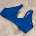 ADAPT X WHITNEY ANIMAL SEAMLESS TWIST FRONT BRA XL BLUE