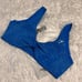 ADAPT X WHITNEY ANIMAL SEAMLESS TWIST FRONT BRA XL BLUE