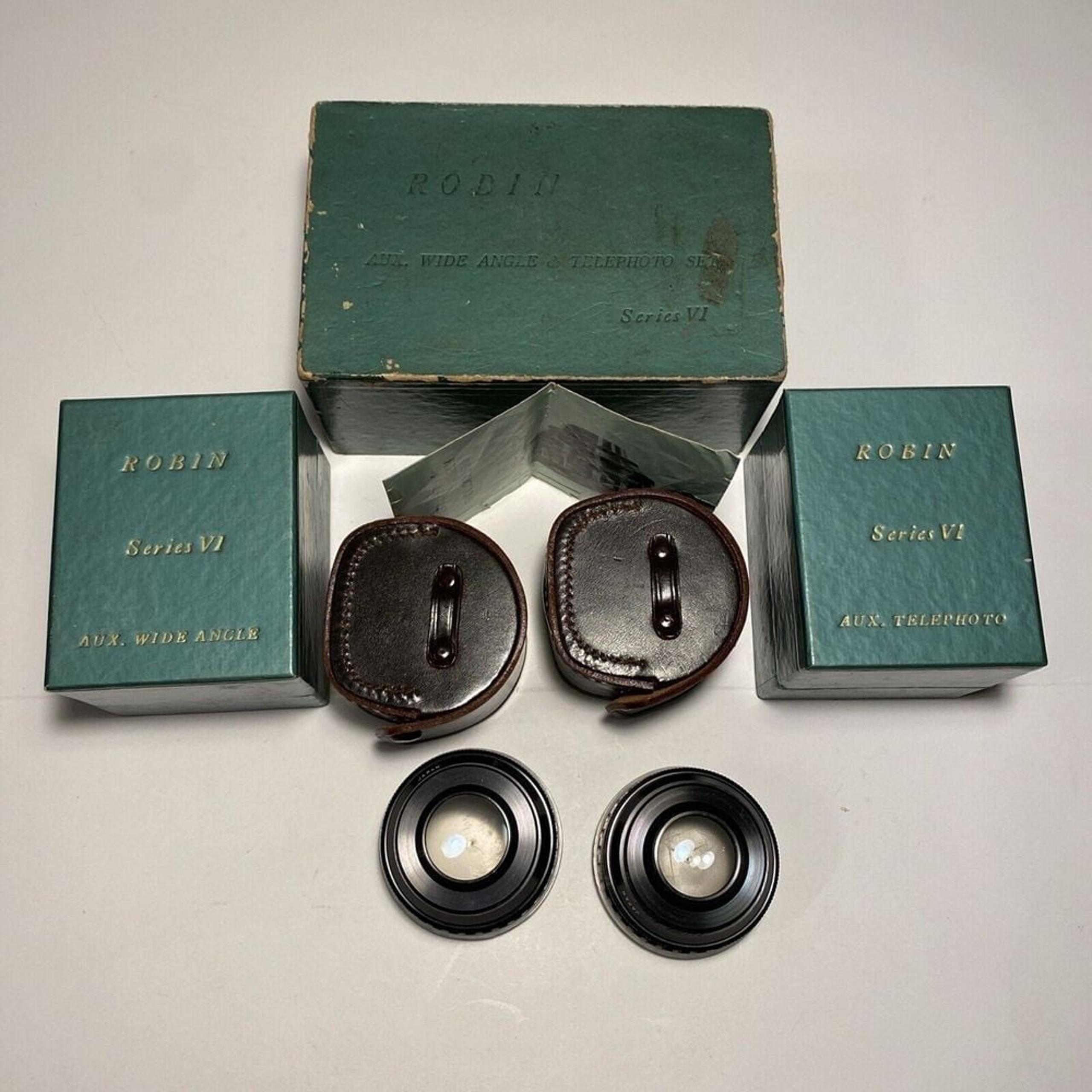 Vintage Robin Series VI Aux Wide Angle Aux Telephoto Set Made In Japan