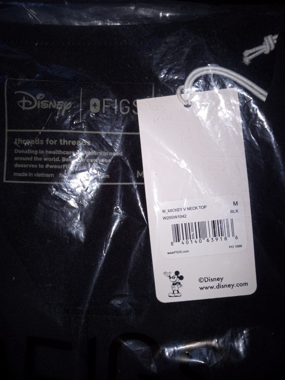 Figs Medium Mickey Mouse scrub shirt