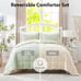 Home Queen Comforter Set, 3-Pieces Lightweight Solid Down Alternative Comforter