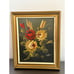 Vintage Miniature Framed Oil Painting Floral Signed