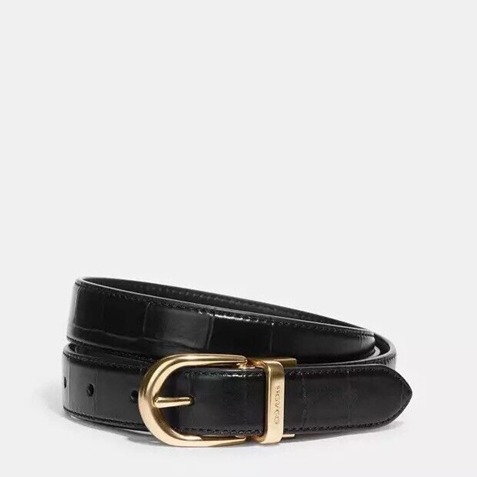 NEW Coach Classic Buckle Cut To Size Reversible Belt 25 Mm Black CF272
