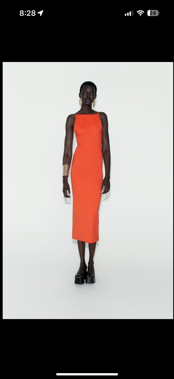 ZARA FITTED LONG TANK DRESS - Size S - BRAND NEW WITH TAG