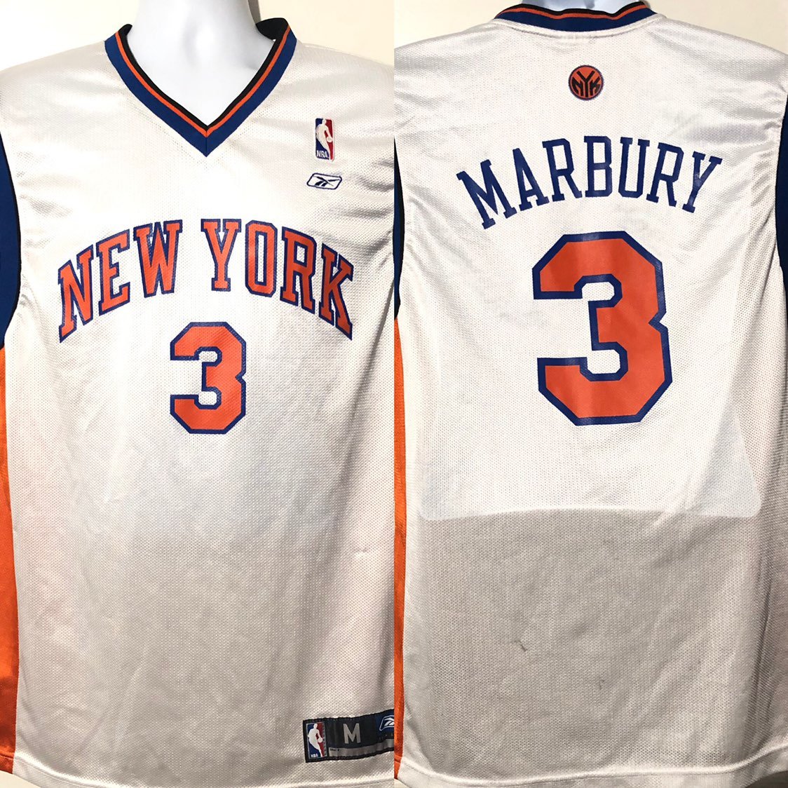 NY Knicks Reebok #3 Marbury Jersey Med