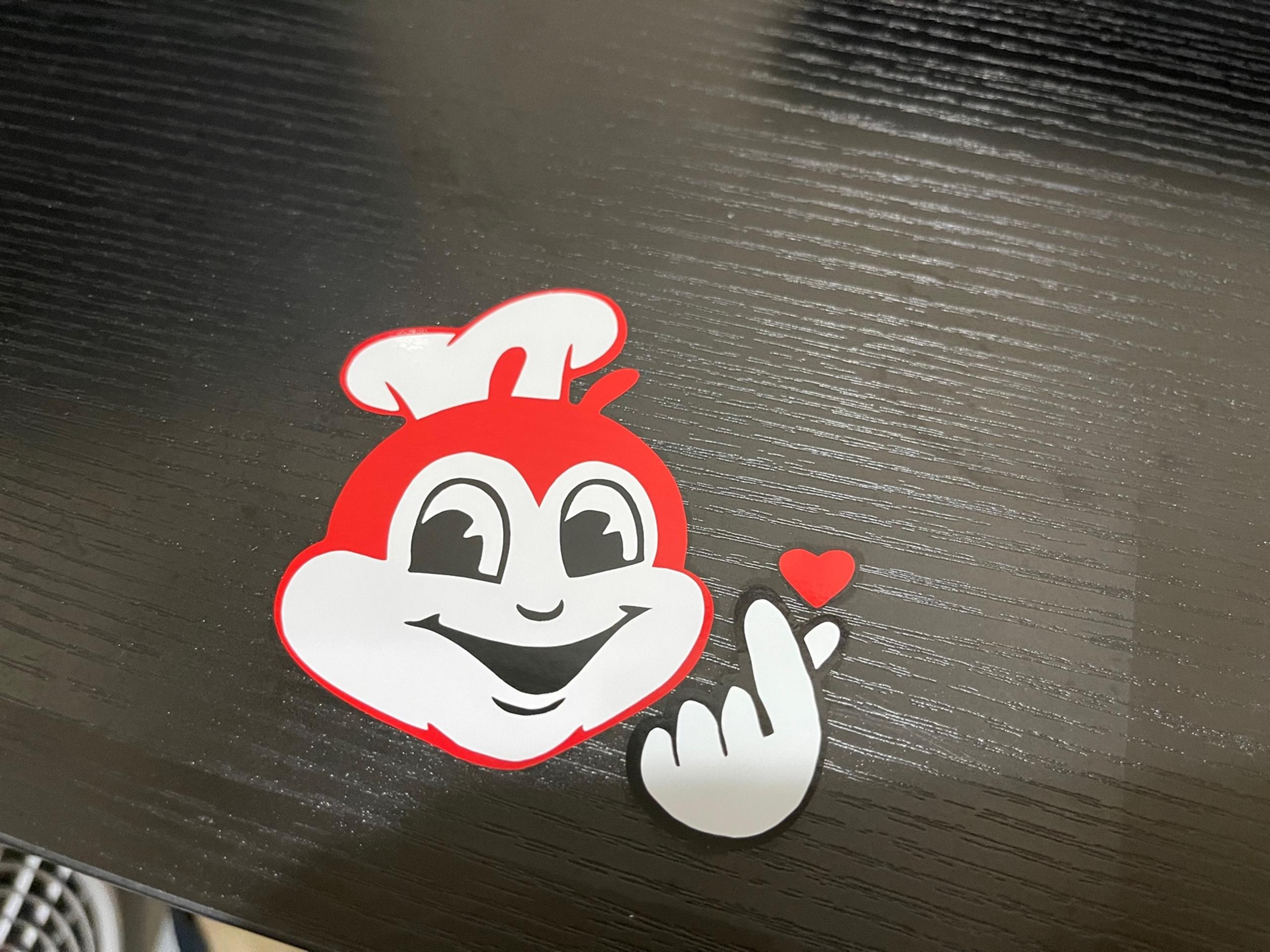 Jollibee sticker decal with heart