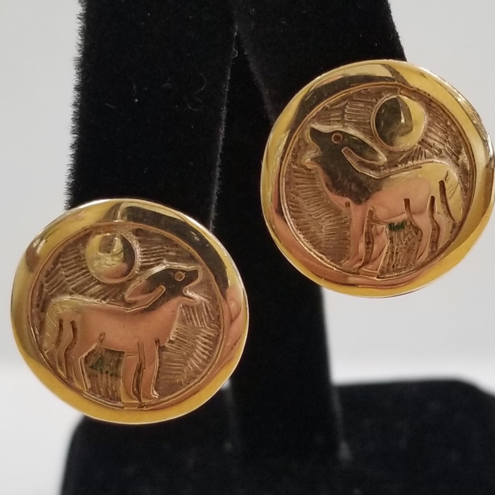 Earrings sterling and 14kt