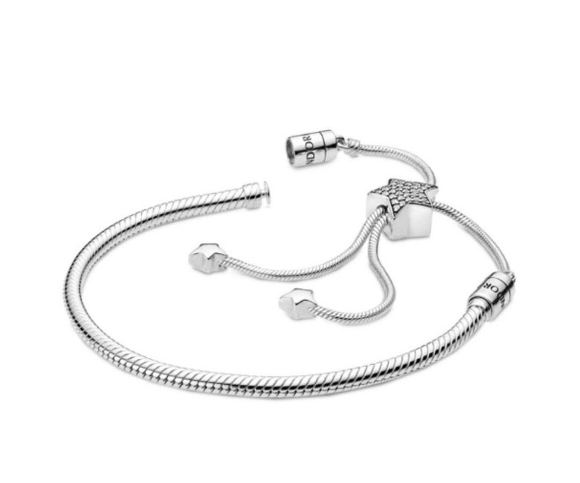 Pandora Moments Pavé Star and Snake Chain Sliding
