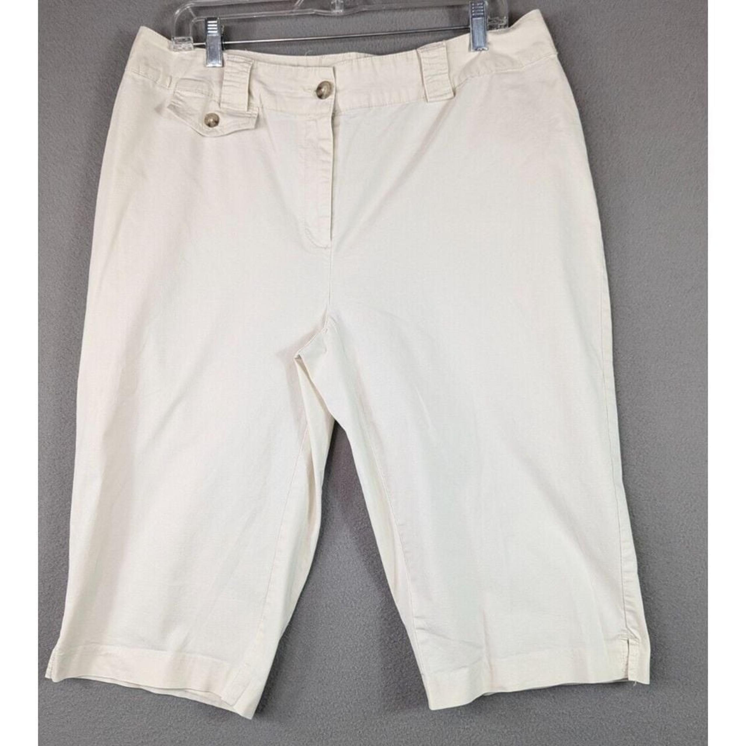 A.N.A. A New Approach Bermuda Shorts Womens 16W White Cotton Stretch Mid Rise