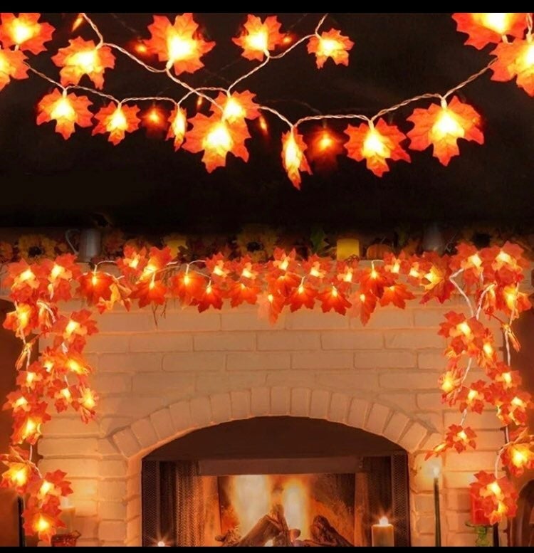Autumn Thanksgiving Maple Leaf LED Light Set
