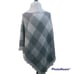ELISABETTA Grey Check Fringed Wool Alpaca Sweater Poncho L/XL