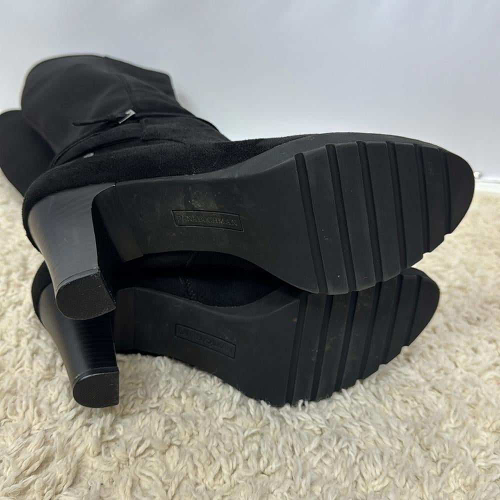 Dana Buchman Cone Heel Dress Boots Size 9 Black Suede Womens - detail