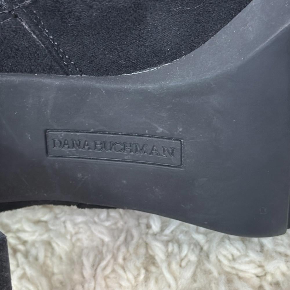 Dana Buchman Cone Heel Dress Boots Size 9 Black Suede Womens - detail