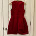 Zara | Women’s Voluminous Red Velvet Sleeveless Mini Dress | Size: XS