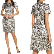 Rachel Parcell Metallic Leopard Print Dress