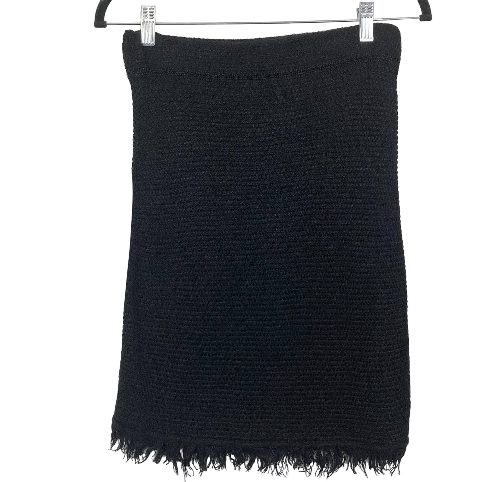 NWOT ISABEL MARANT Skirt 36/US S Italy Linen Blend Knit Raw Hem Knee Stretch