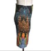 McQ Alexander McQueen Multi Color Snake Skin Pattern Pencil Skirt Size M