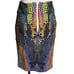 McQ Alexander McQueen Multi Color Snake Skin Pattern Pencil Skirt Size M