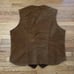 Vintage Pioneer Wear Brown Suede Leather Sherpa Lined Western Vest Size 48 XL