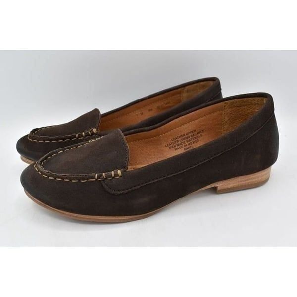 Sofft Womens Size 10 Kambray Dark Brown Leather Slip On Loafers Shoes