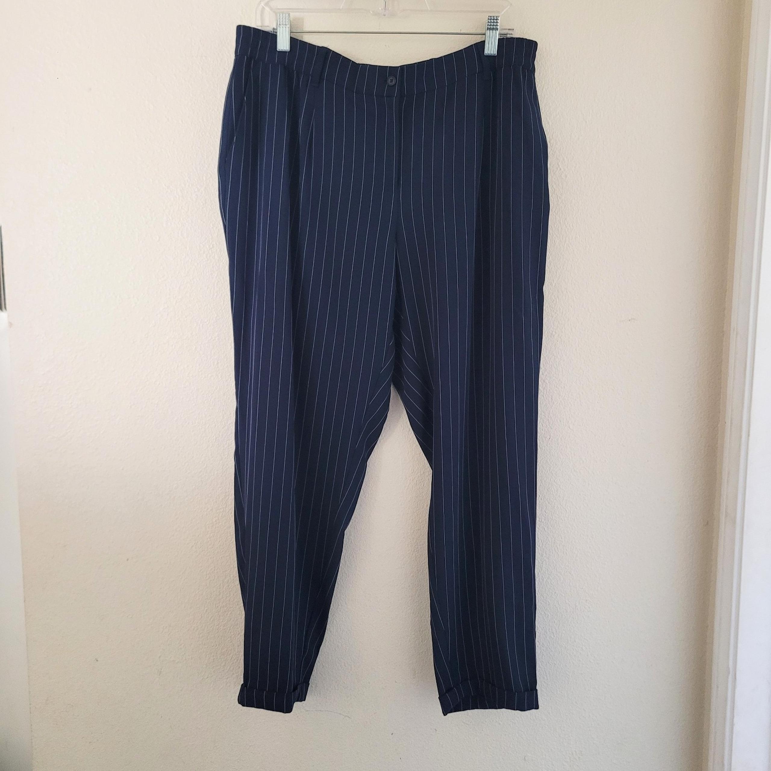 Bar III blue striped dress pants 12