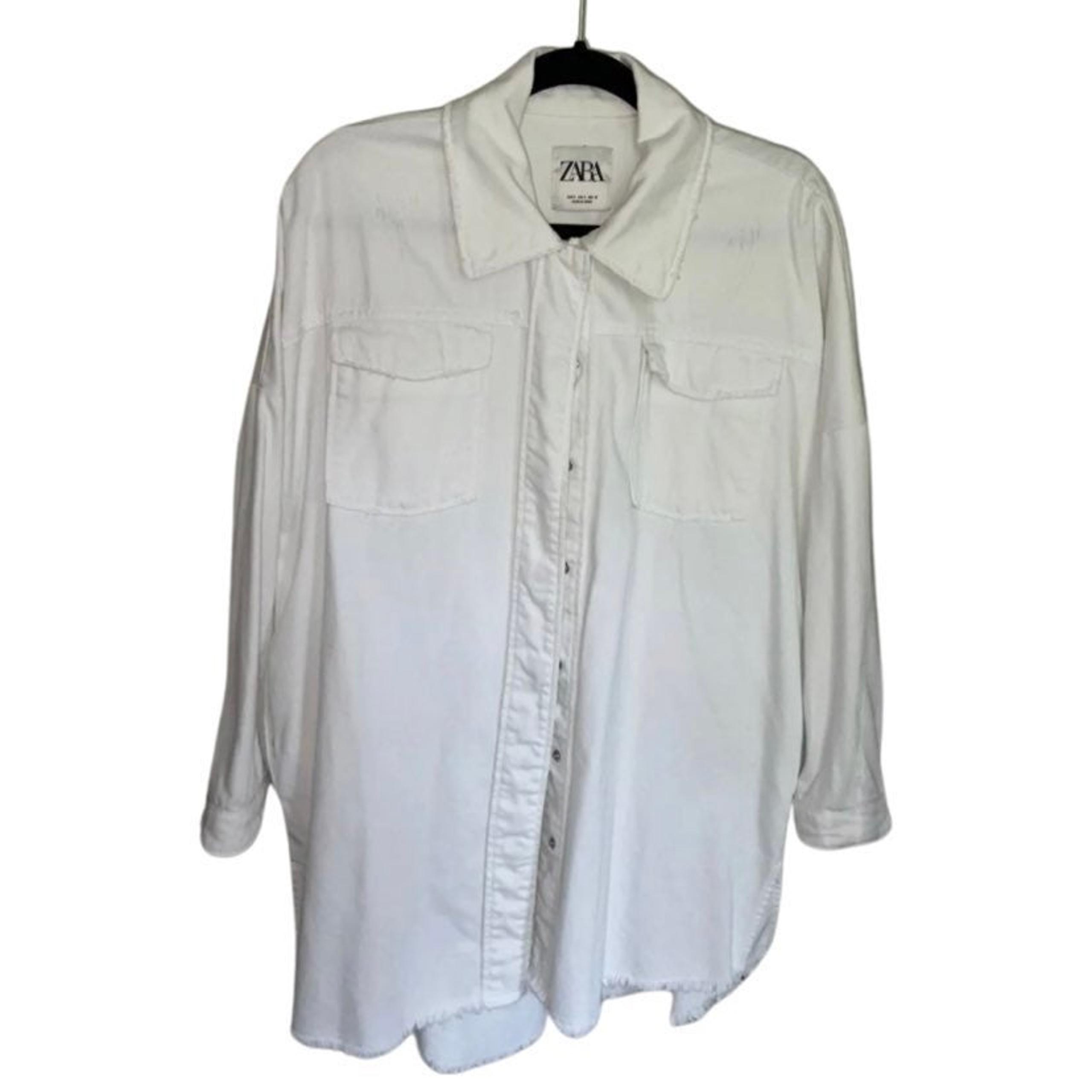 Oversized small white jacket shacket