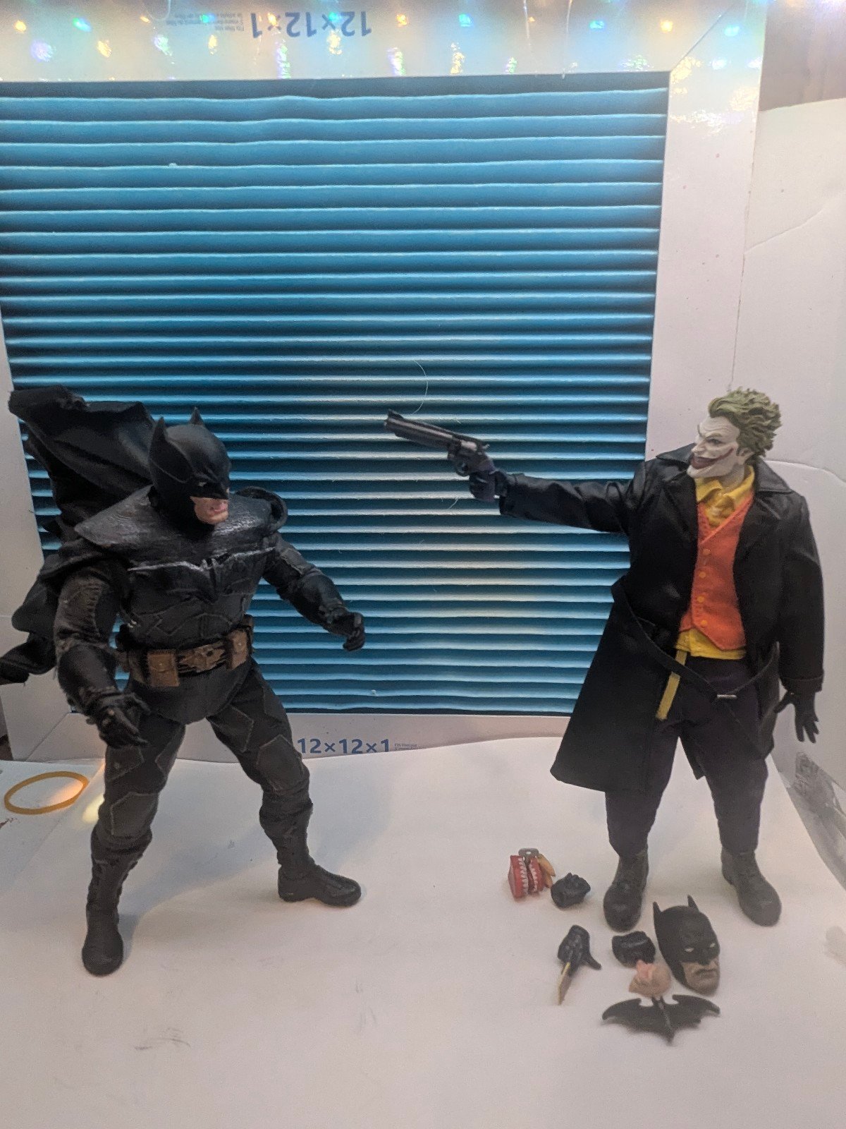 Batman and Joker Lee Bermejo mezco style customs 1/12 scale