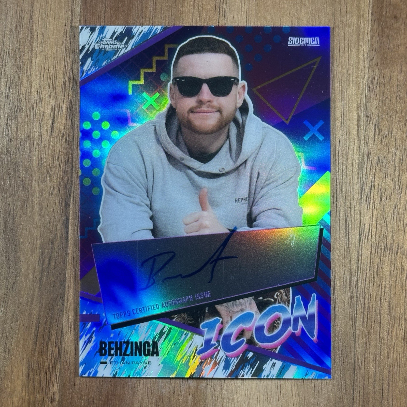 Topps Chrome Sidemen Behzinga Icon On Card Autograph Numbered /99 AJ7