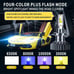4 COLORS LED HEADLIGHTS / 5TH MODE FLASHING